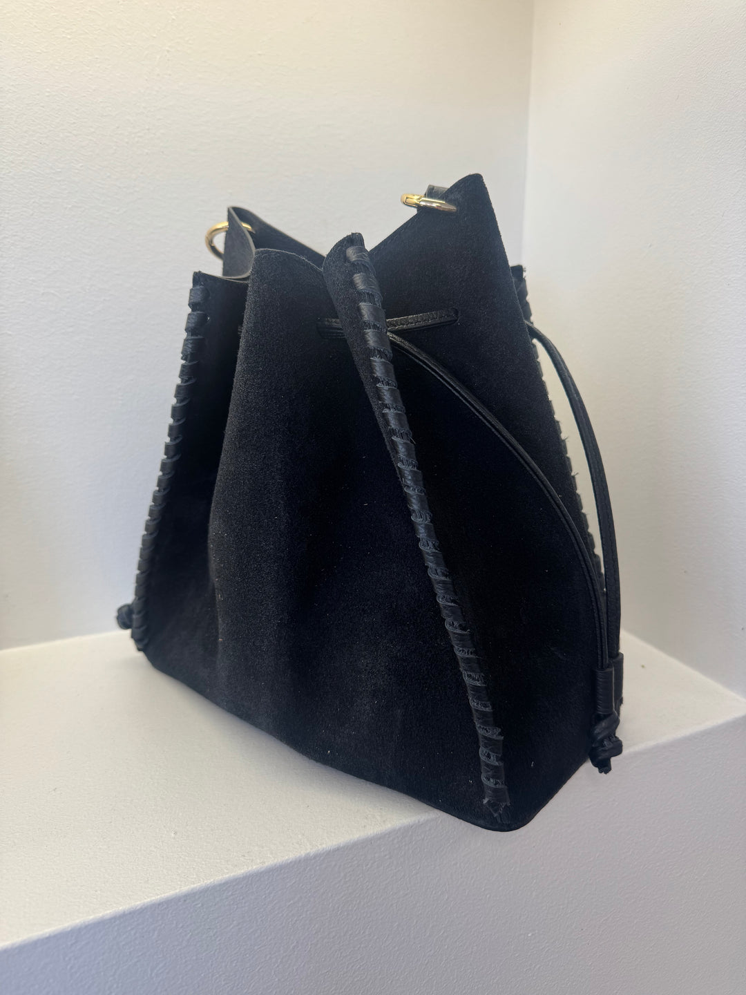 Beutel aus Leder - Schwarz