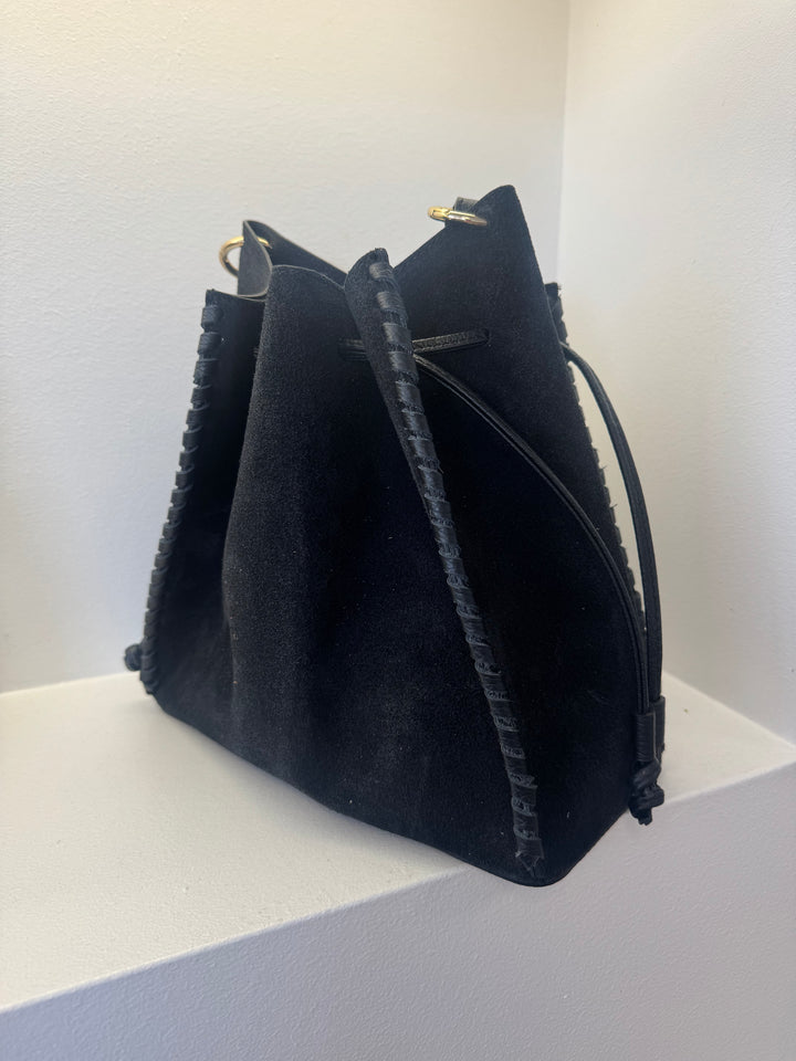 Beutel aus Leder - Schwarz