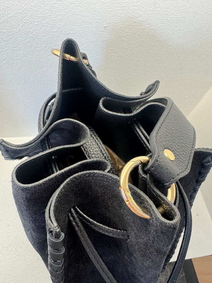 Beutel aus Leder - Schwarz