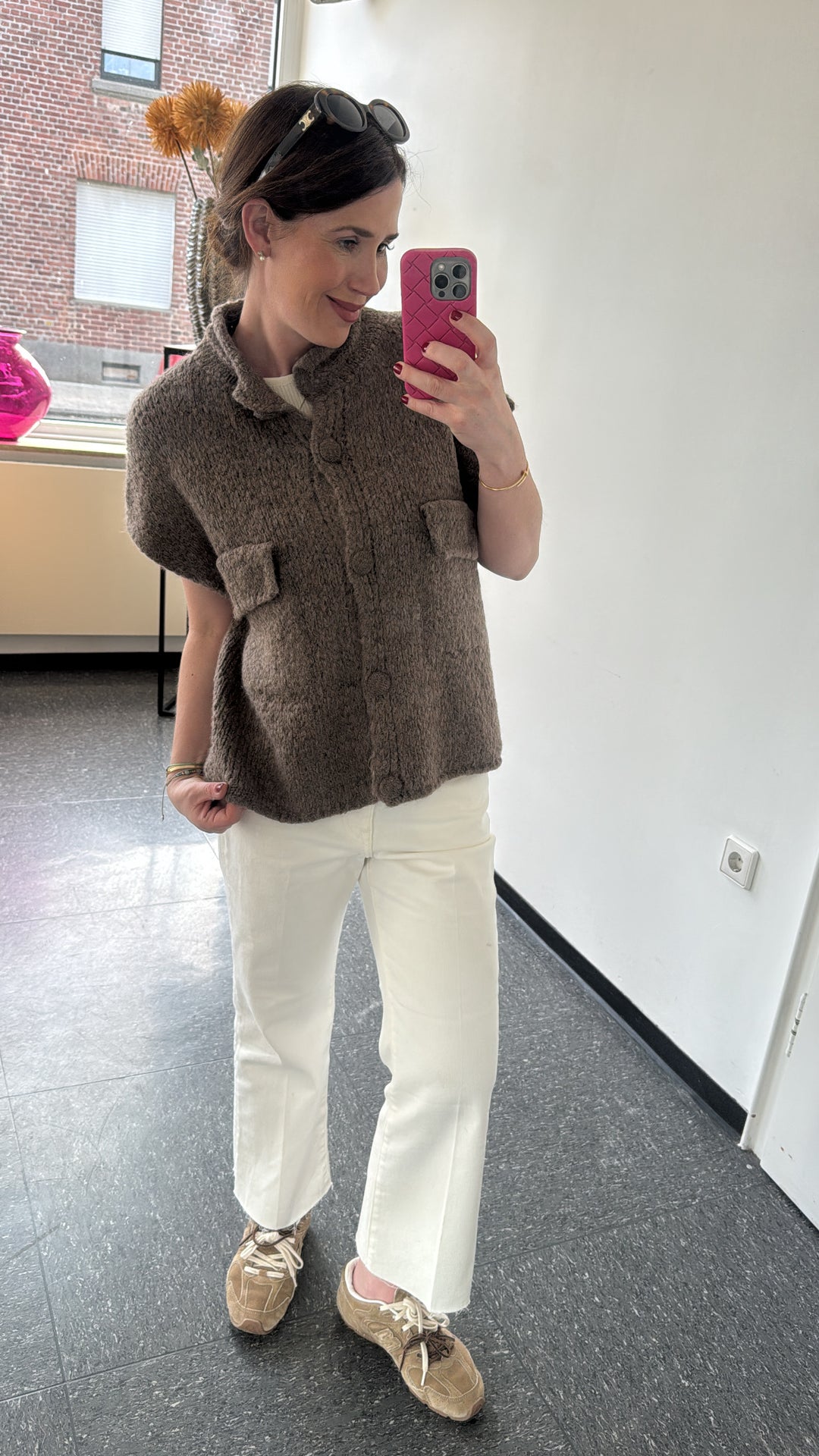 Strickweste - Taupe