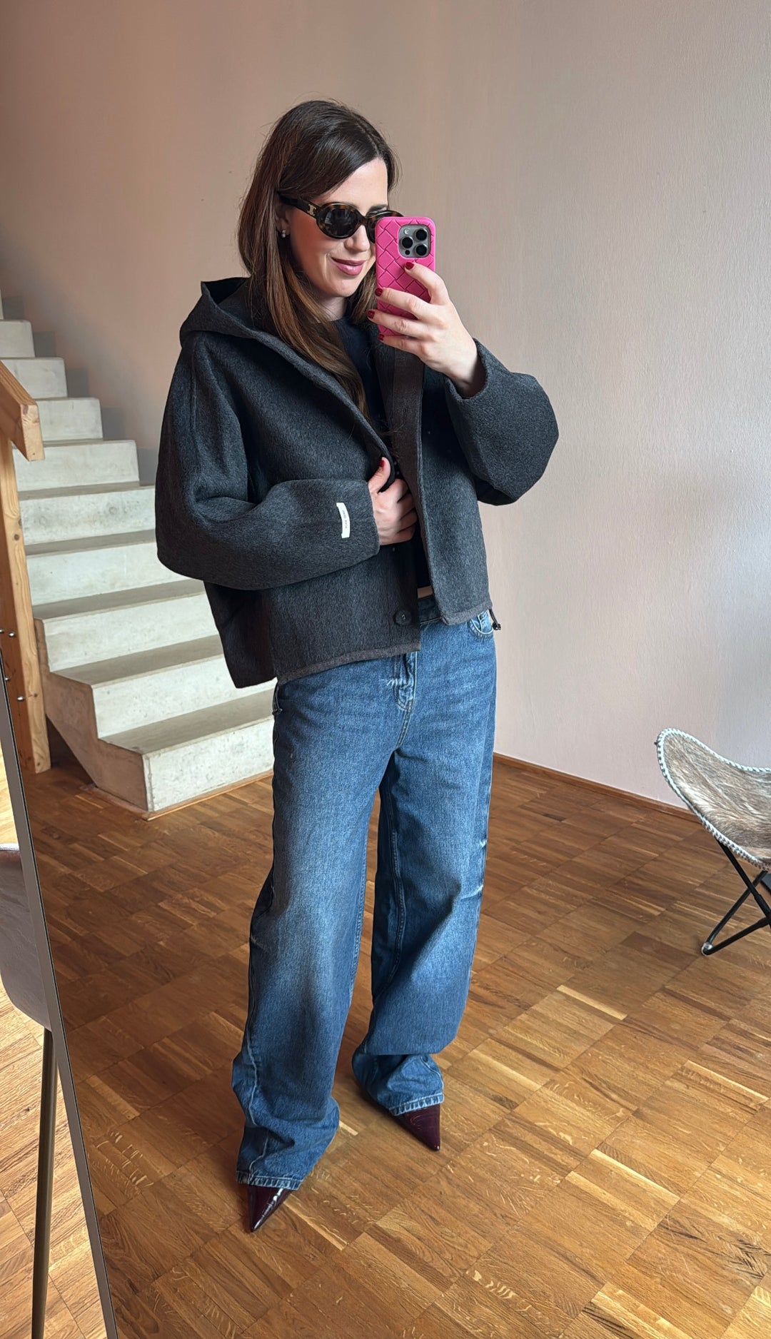 Woll/Kaschmir Jacke - Grau