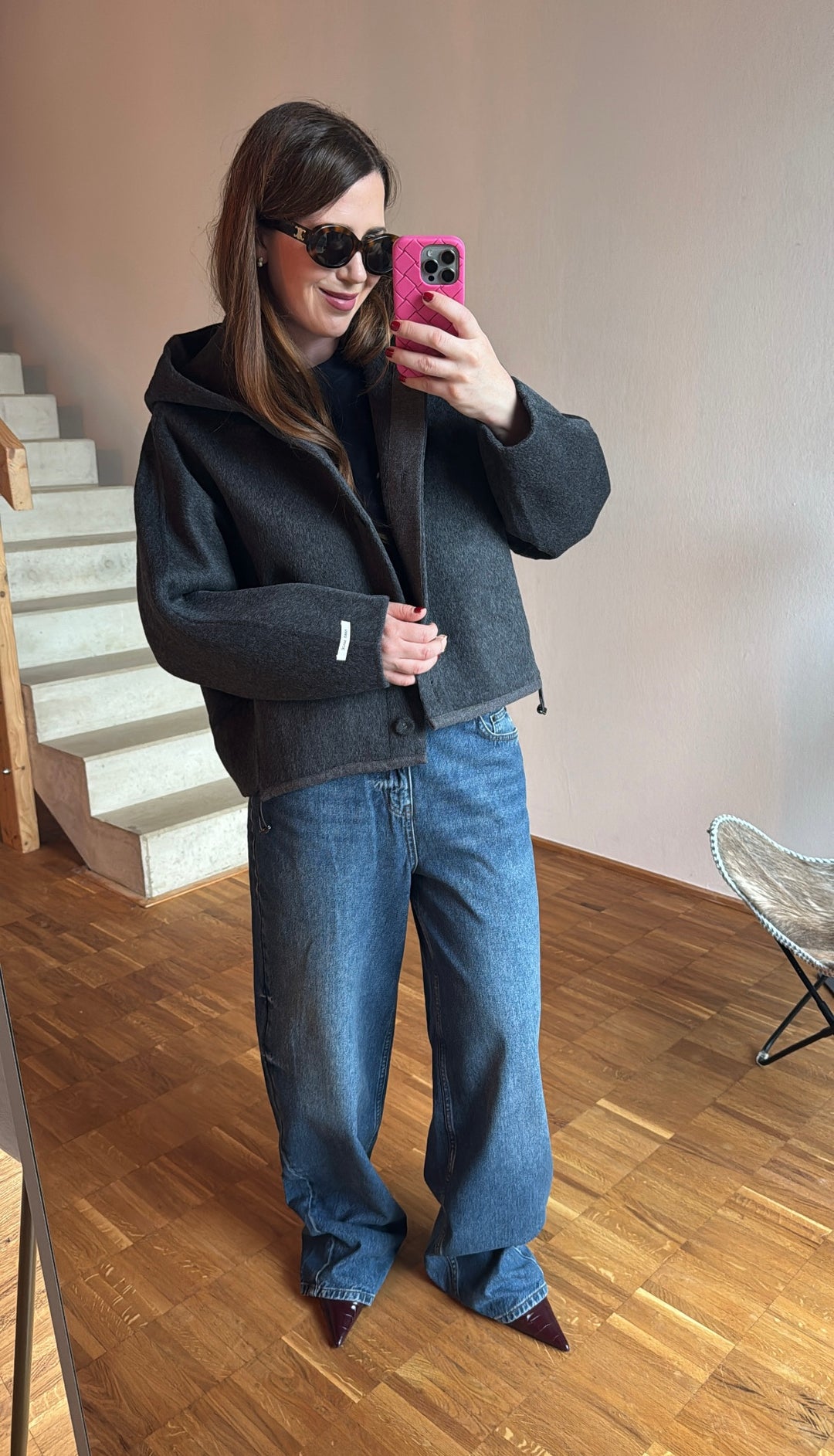 Woll/Kaschmir Jacke - Grau