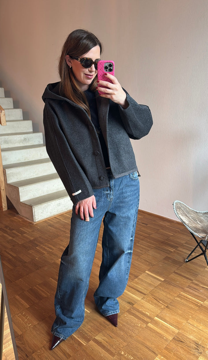 Woll/Kaschmir Jacke - Grau