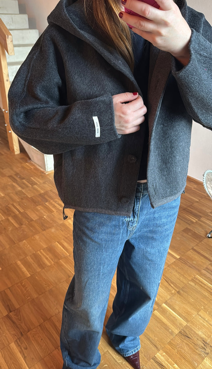 Woll/Kaschmir Jacke - Grau
