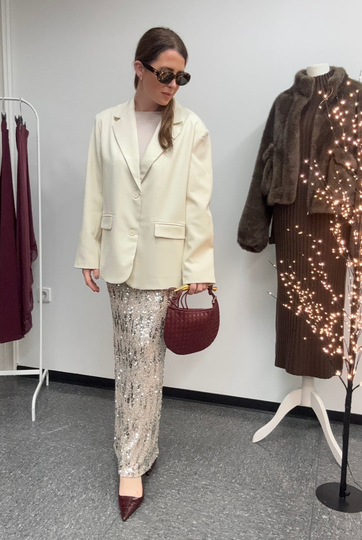Blazer mit "cut-out" - Creme