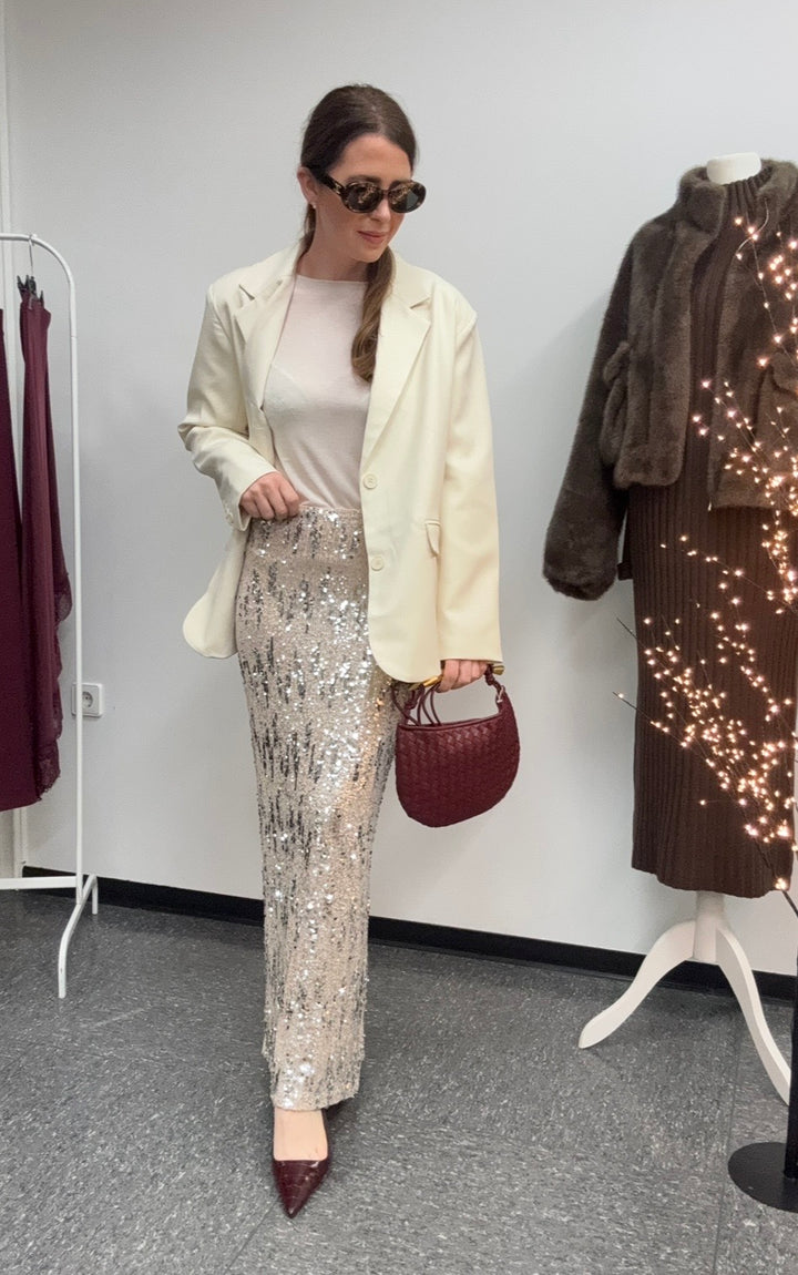 Blazer mit "cut-out" - Creme