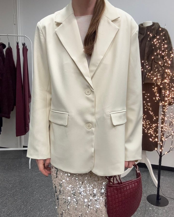 Blazer mit "cut-out" - Creme