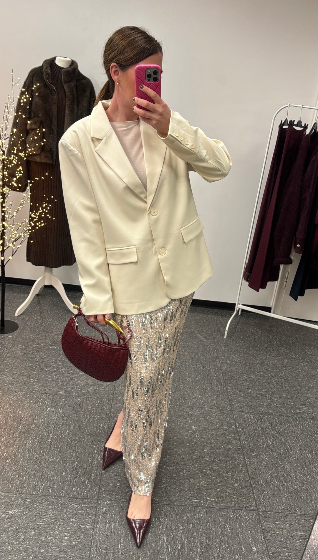 Blazer mit "cut-out" - Creme