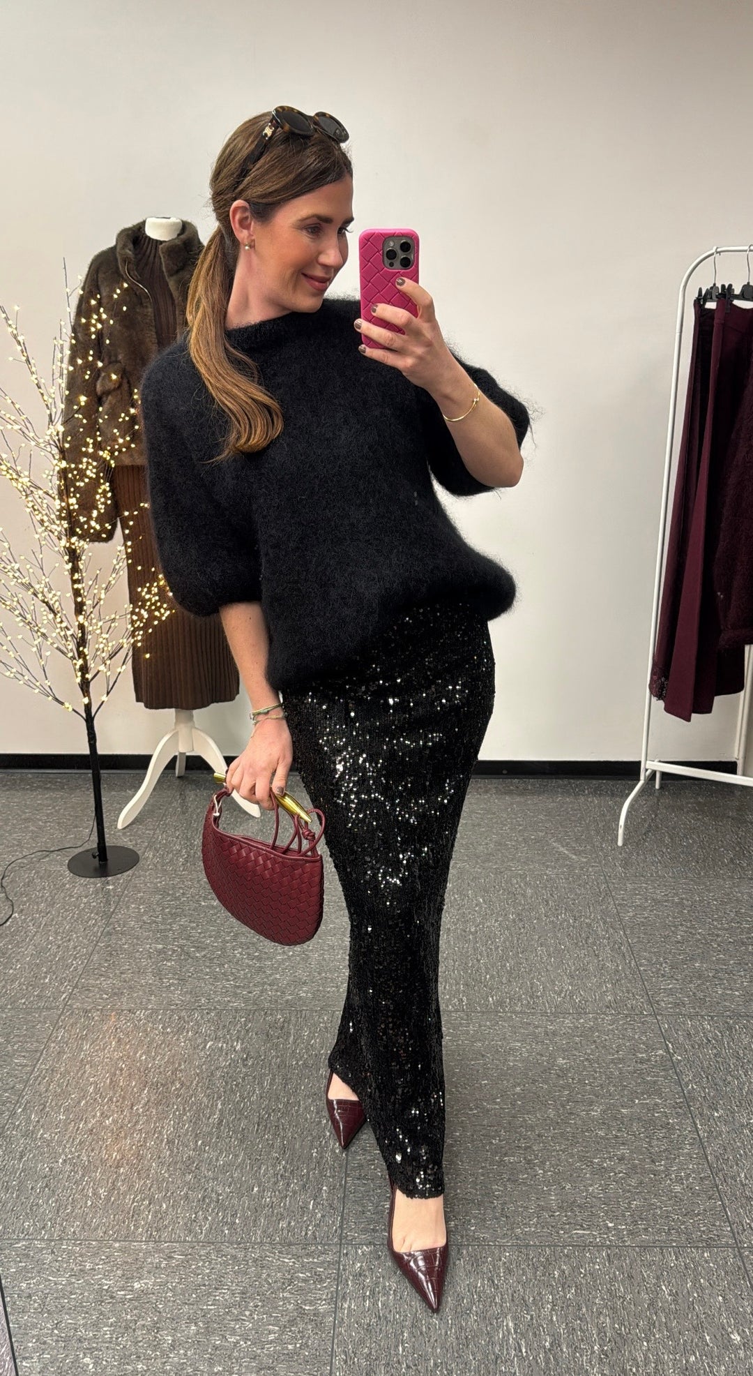 Mohair-Shirt - Schwarz