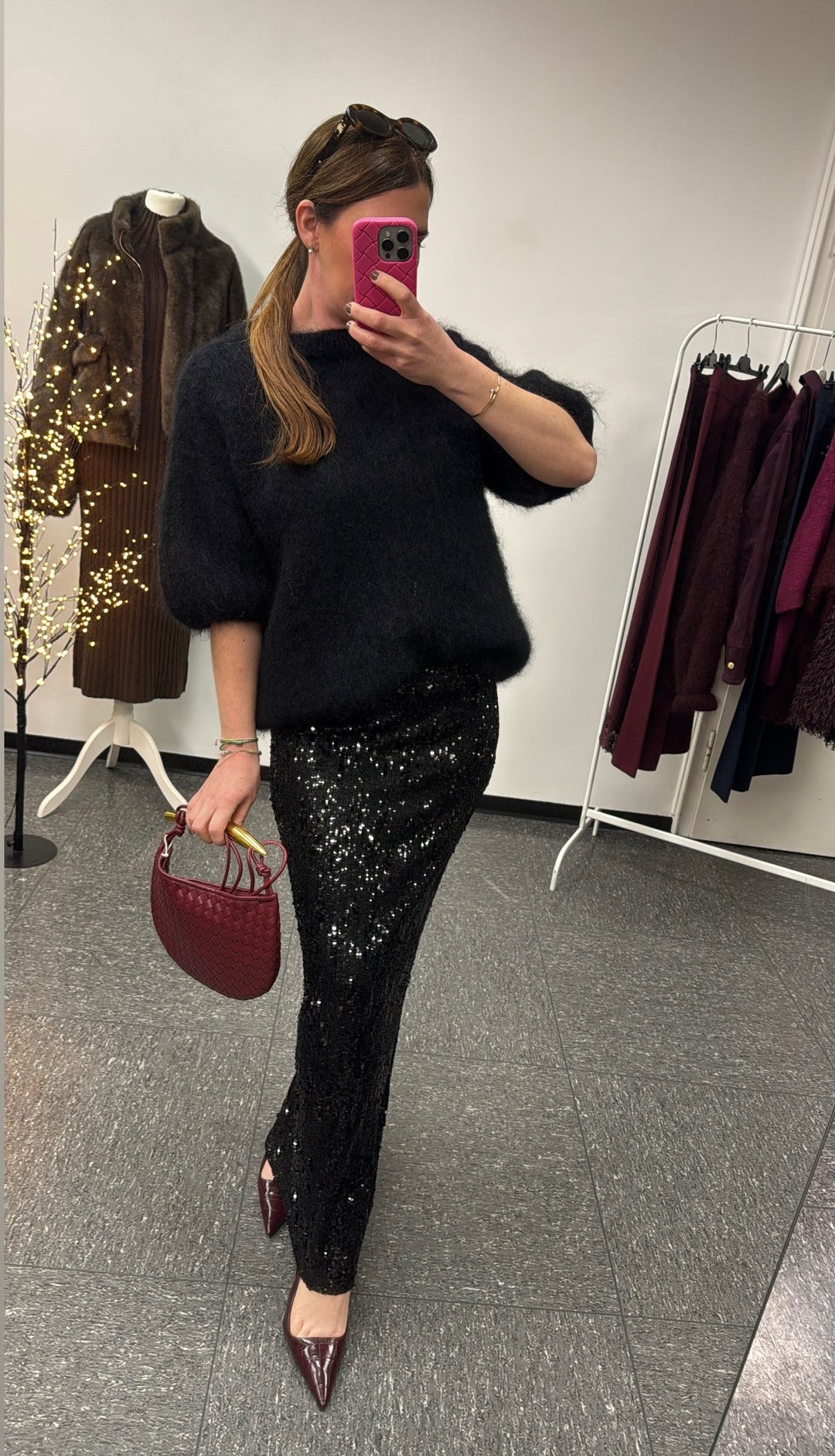 Mohair-Shirt - Schwarz