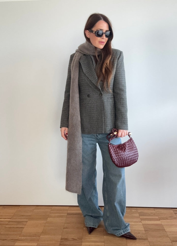 Karierter Blazer - Grau