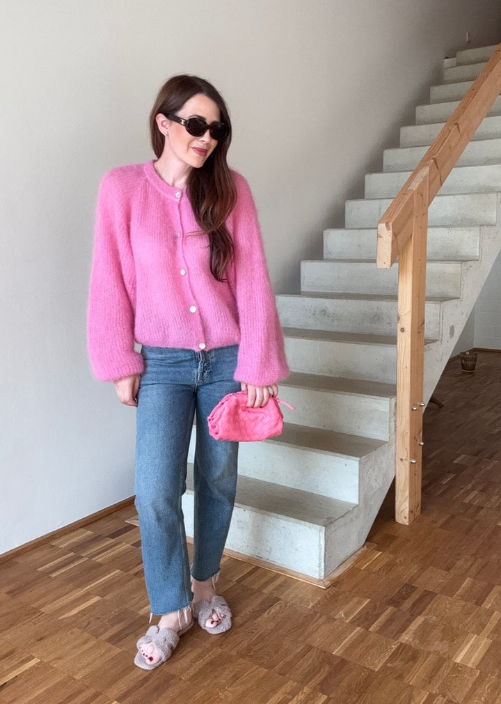 Mohair-Cardigan - pink