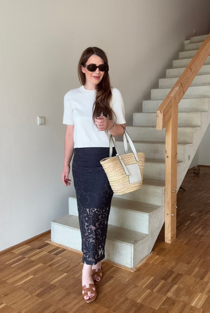 Rock aus Spitze - Navy