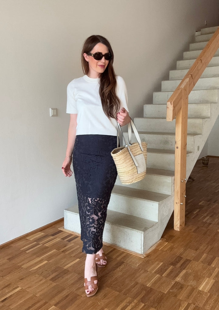Rock aus Spitze - Navy