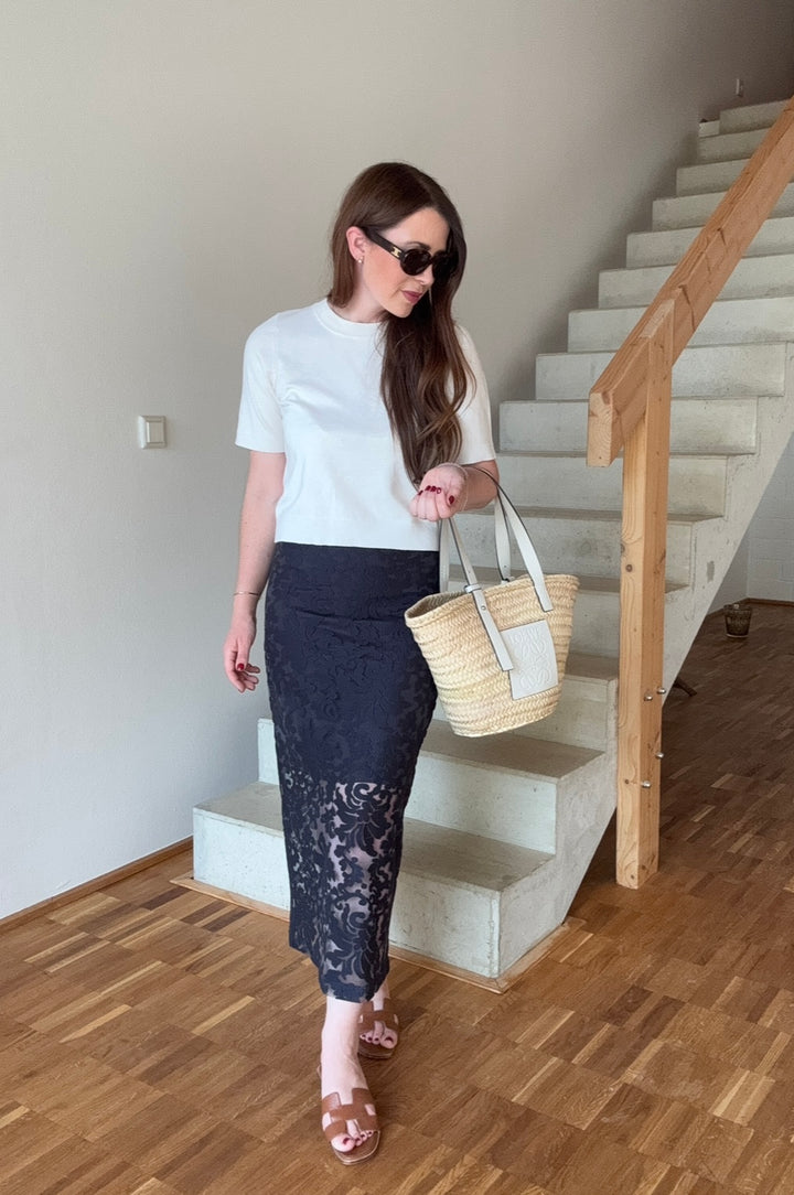 Rock aus Spitze - Navy