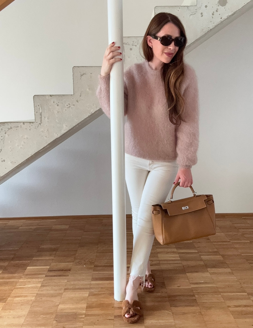 Mohair-Pullover - Beige