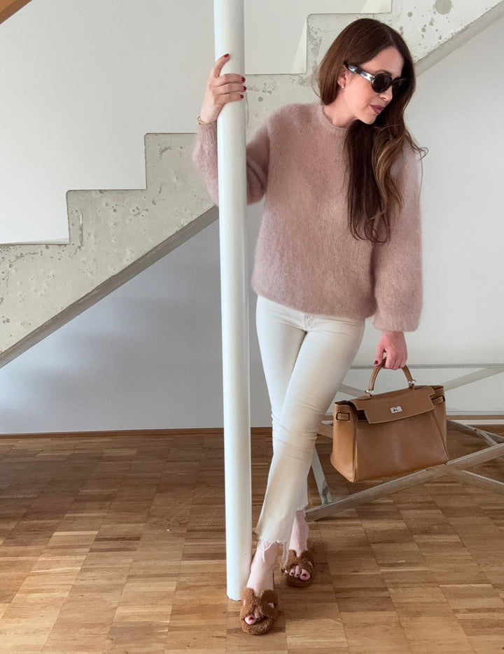 Mohair-Pullover - Beige