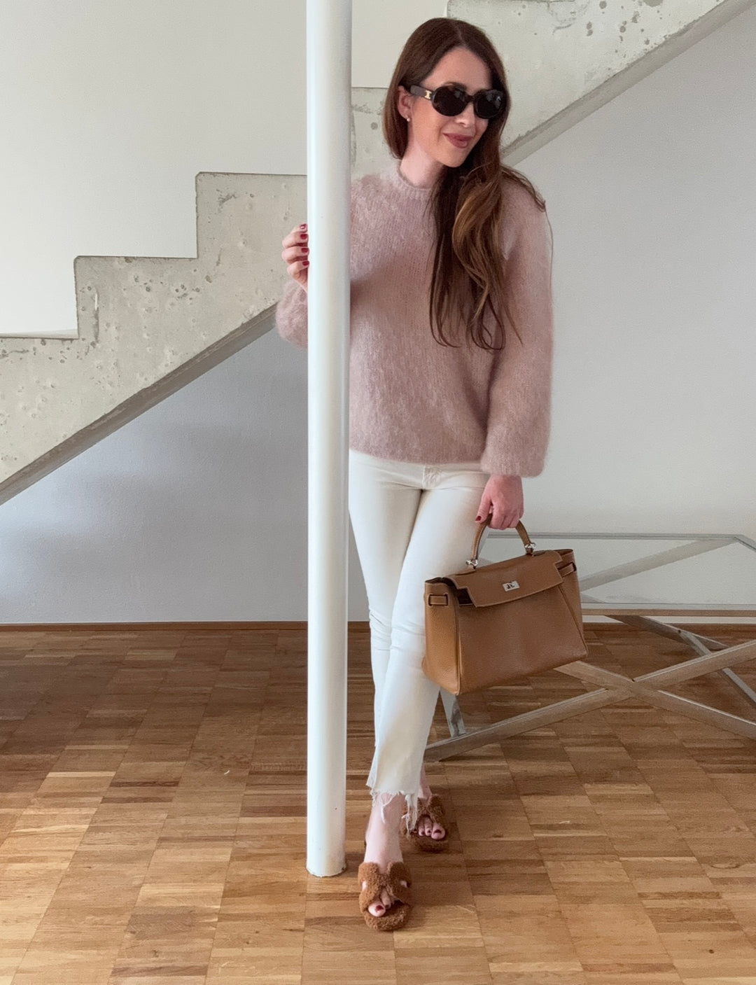 Mohair-Pullover - Beige