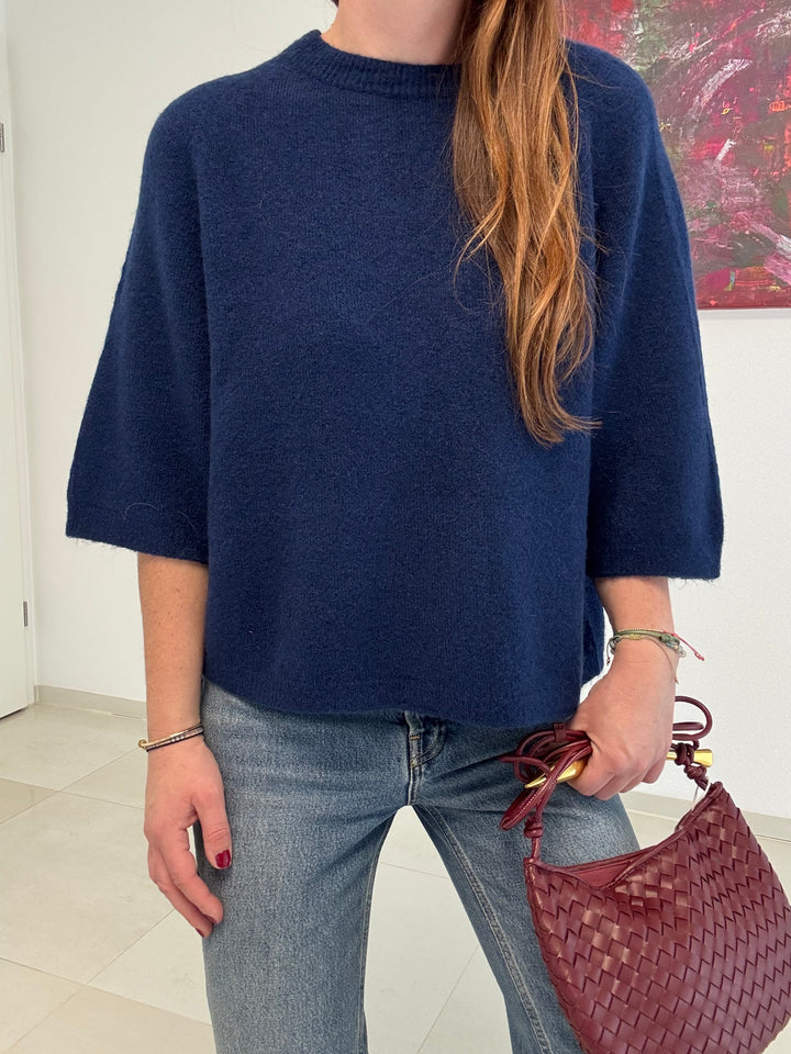 Baby-Alpaka Shirt - Navy (Vorbestellung)