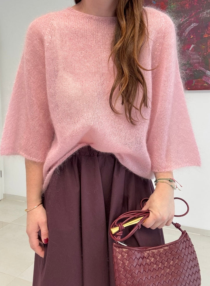 Dünnes Mohair-Shirt - Rosa