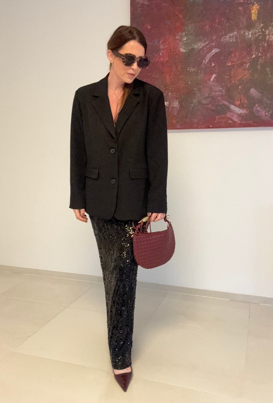 Blazer mit "cut-out" - Schwarz