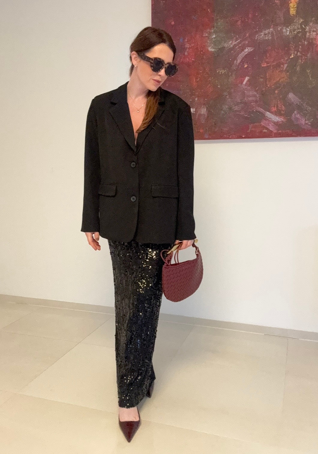 Blazer mit "cut-out" - Schwarz