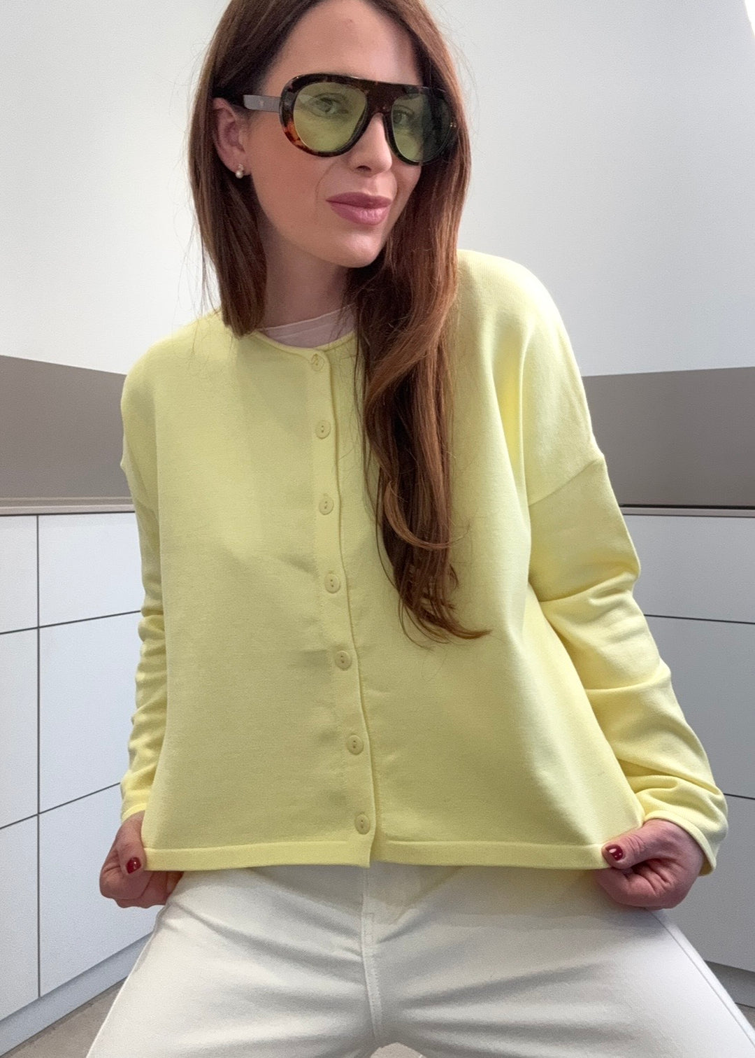 Cardigan - Gelb