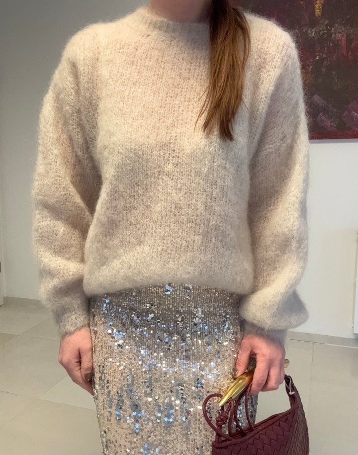 Mohair-Pullover - Creme