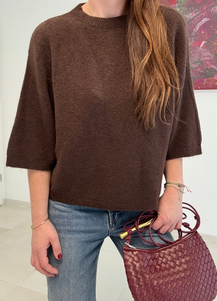 Baby-Alpaka Shirt - Braun
