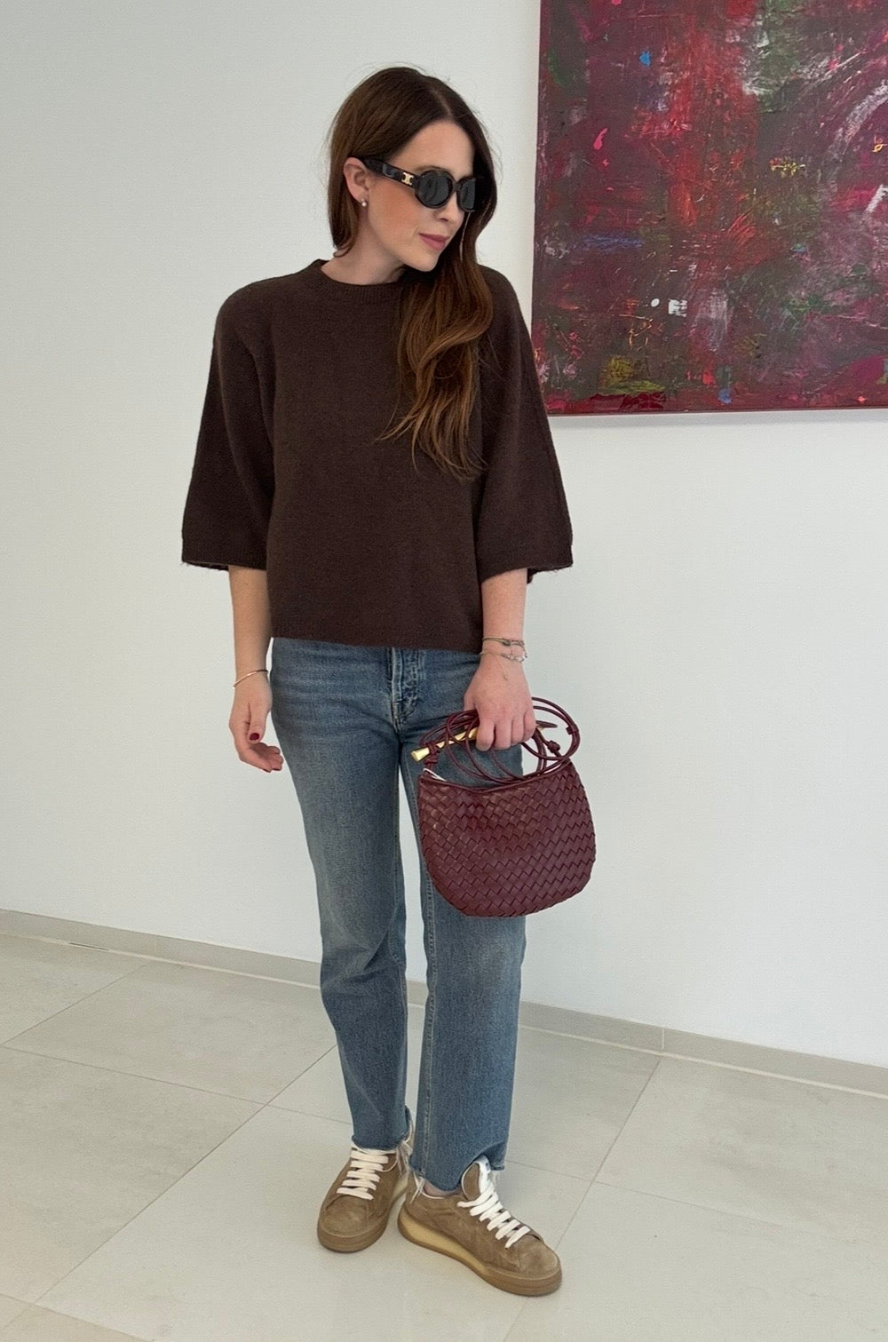 Baby-Alpaka Shirt - Braun