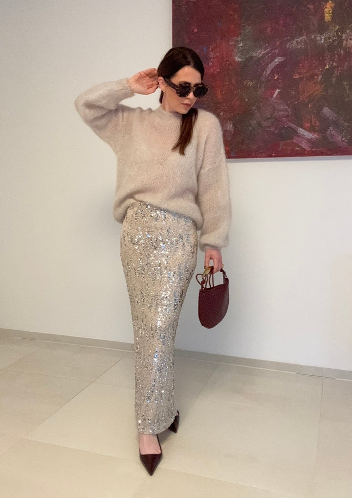 Mohair-Pullover - Creme