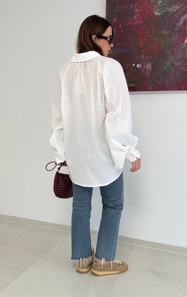 Oversize-Bluse - Weiß