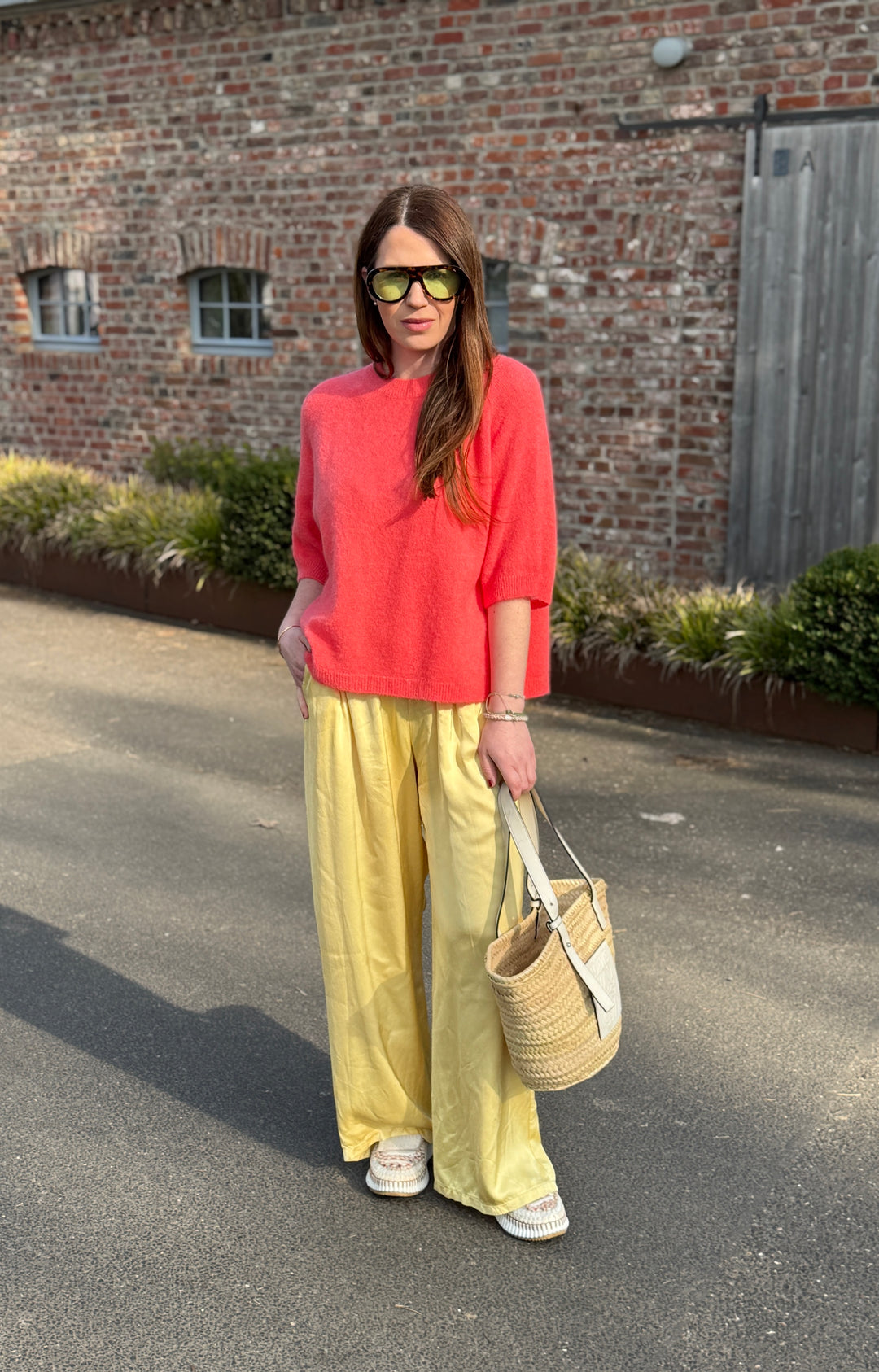 Strickshirt mit Baby-Alpaka - Orange