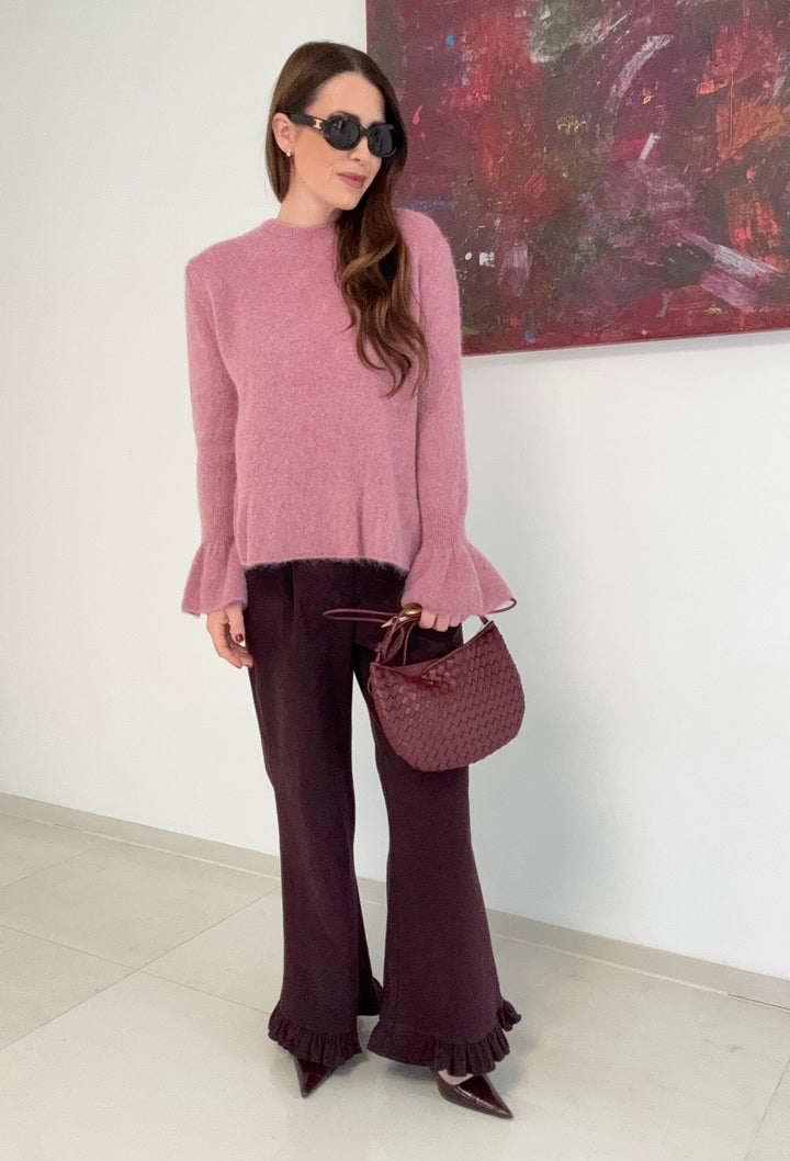 Baby-Alpaka-Pullover - Rose