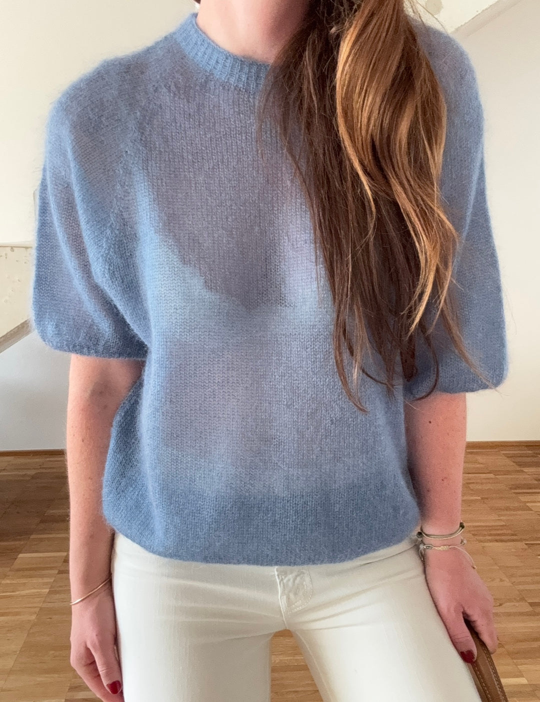 Dünnes Mohairshirt - Blau
