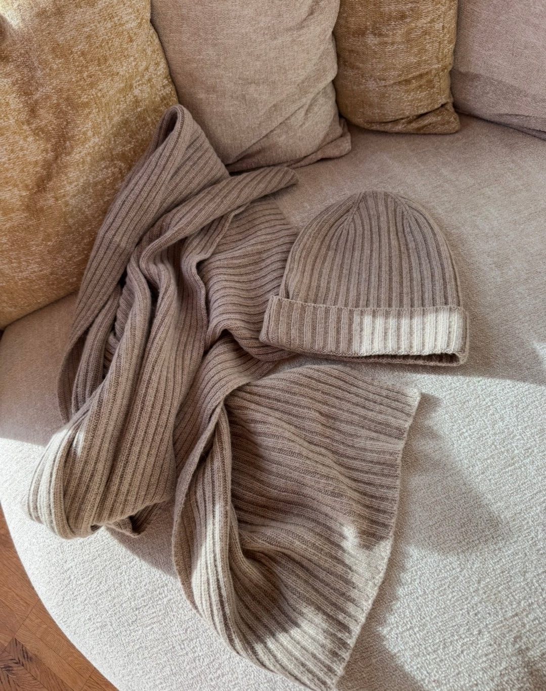 Set (Mütze & Schal) - Beige