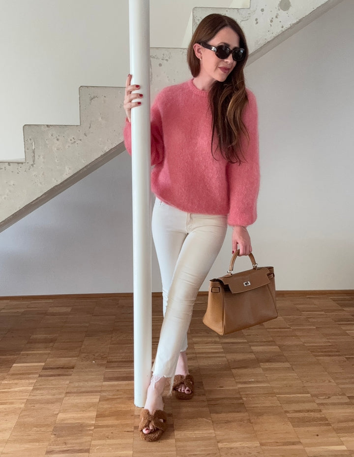Mohair-Pullover - Pfirsich
