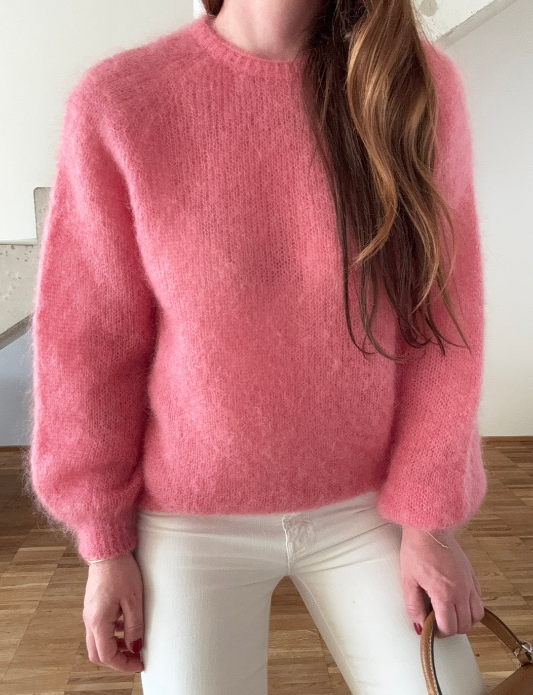 Mohair-Pullover - Pfirsich