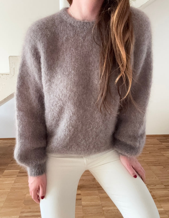 Mohair-Pullover - Taupe