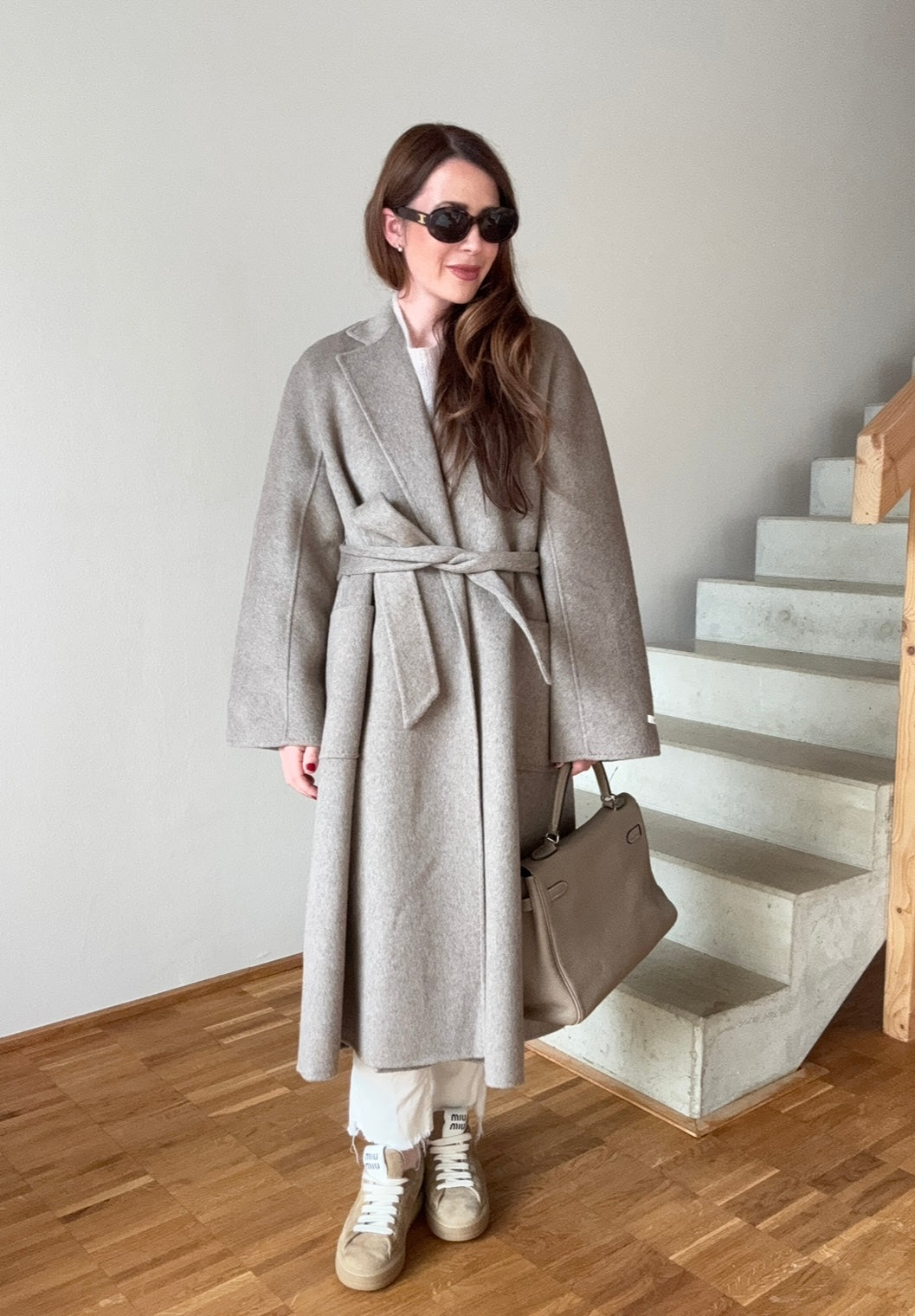 Oversize-Mantel - Taupe