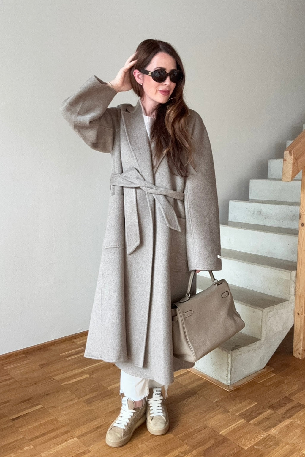 Oversize-Mantel - Taupe