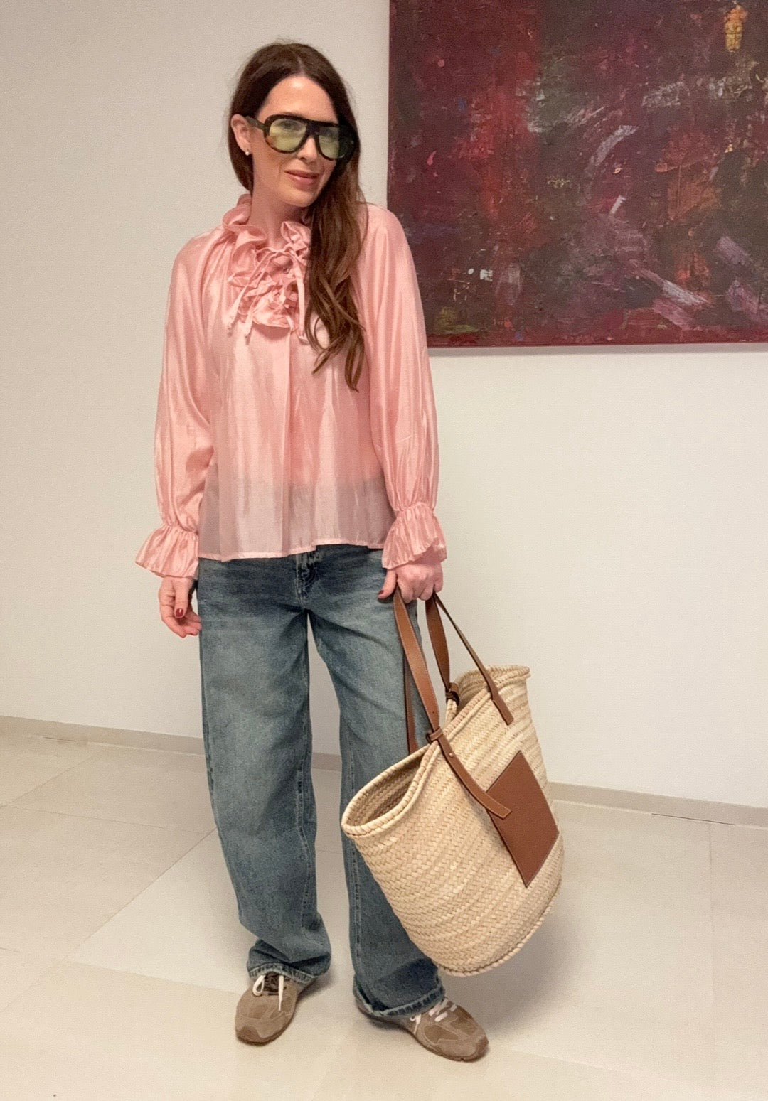 Verspielte Bluse - Rosa