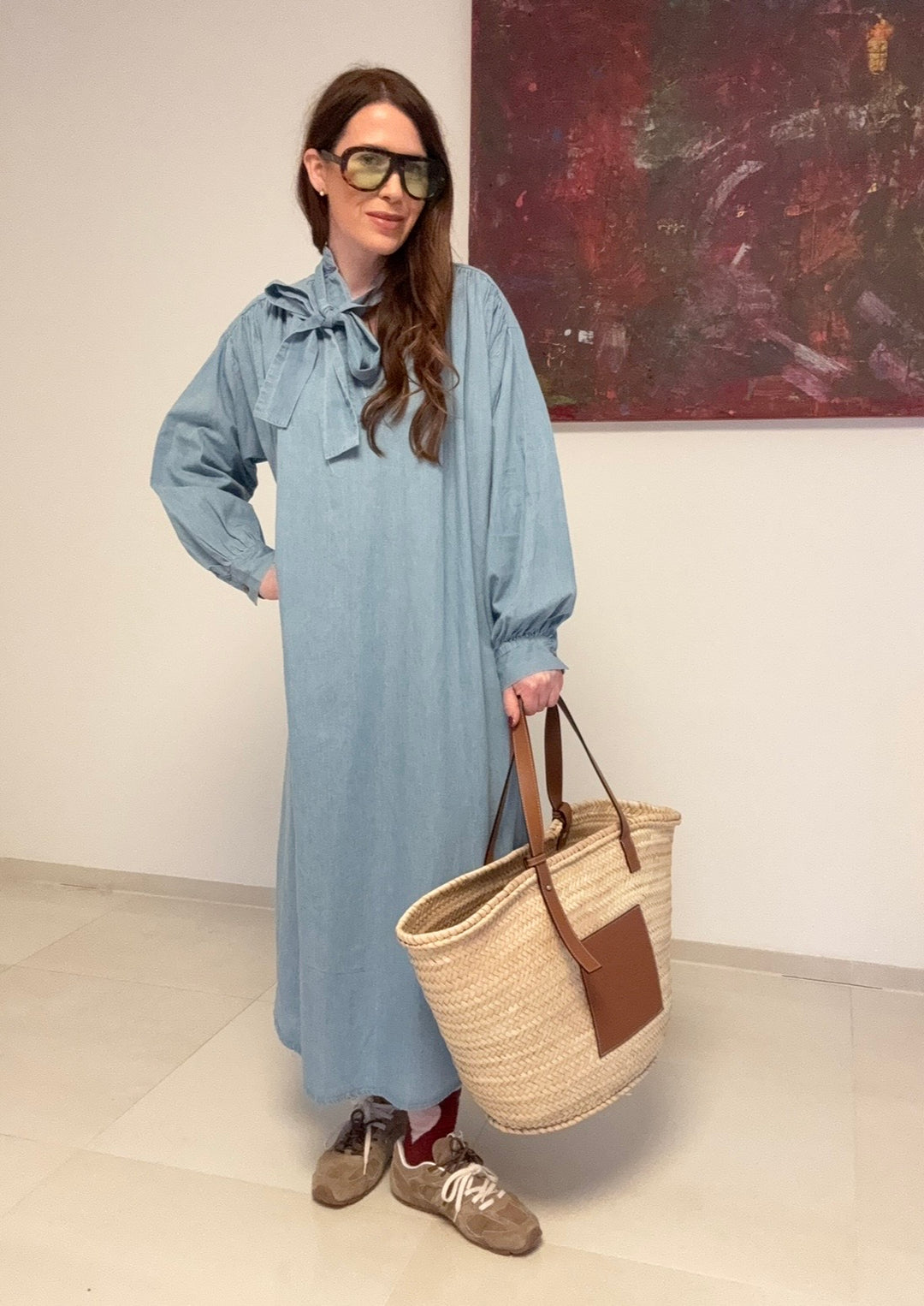 Maxi-Jeanskleid - Blau