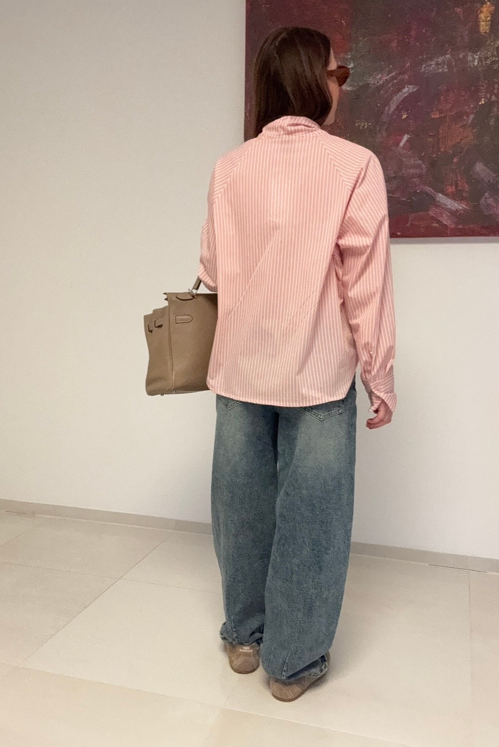 Bluse mit Schleife - Rosa