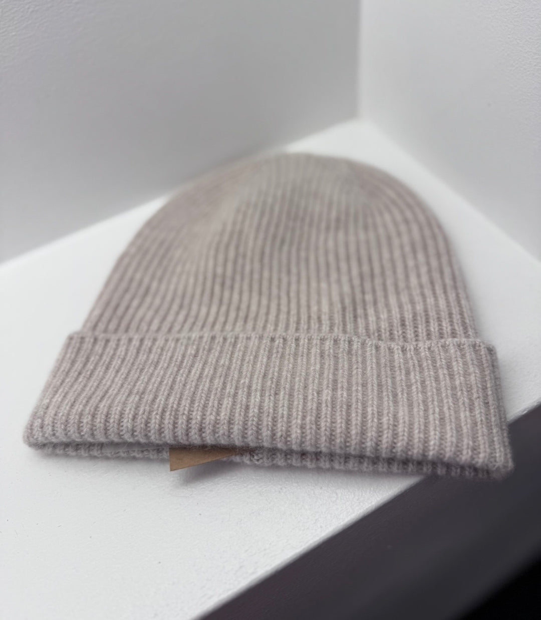 100% Kaschmir Mütze - Beige