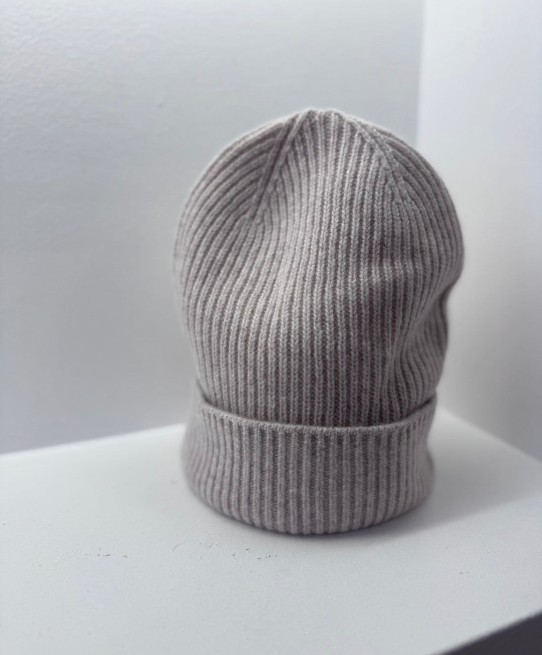 100% Kaschmir Mütze - Beige