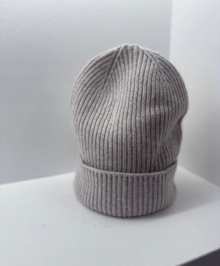 100% Kaschmir Mütze - Beige