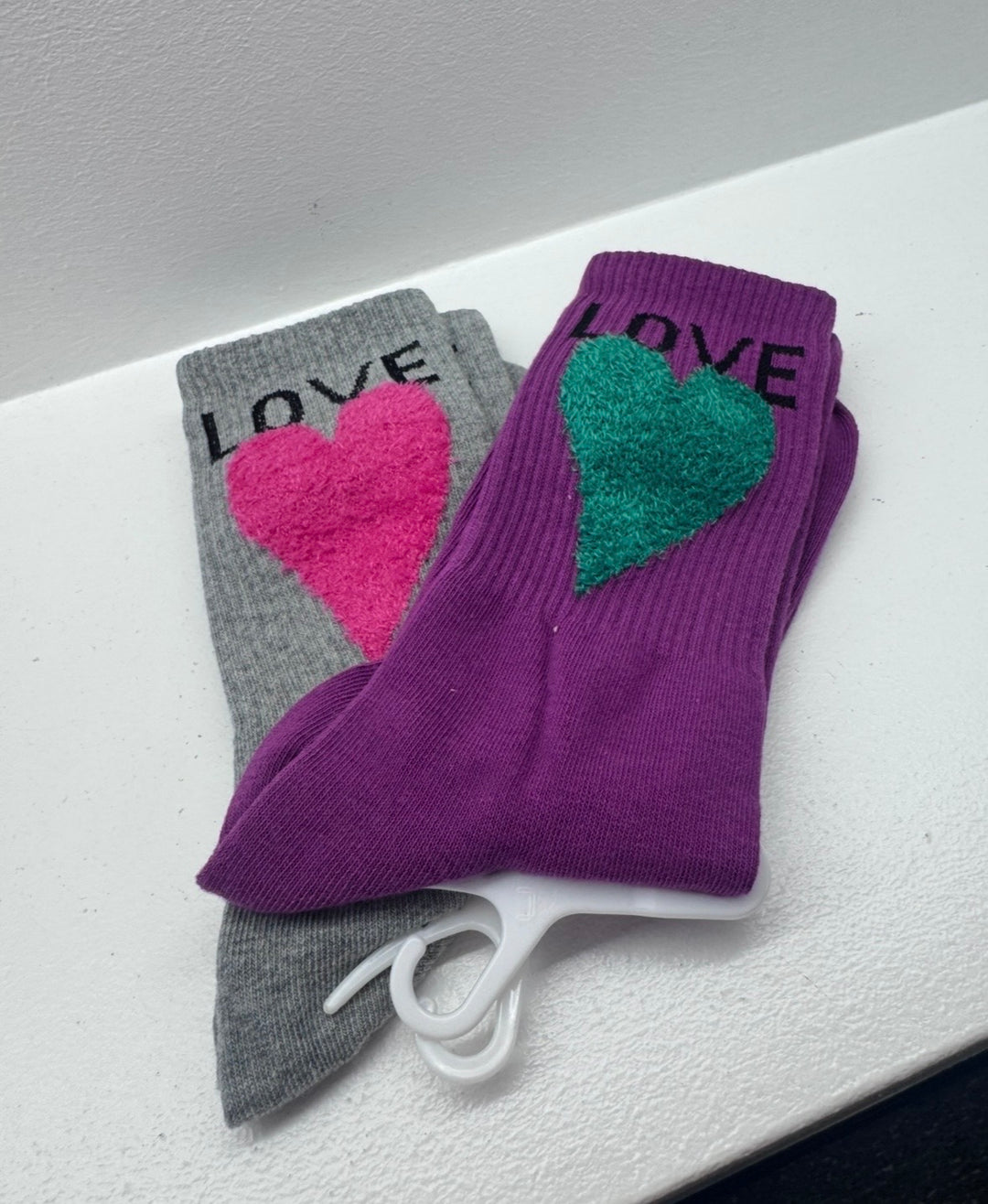 Socken mit Herz - verschiedene Farben