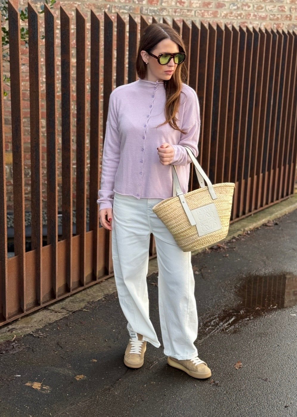 Cardigan mit Kaschmir - Flieder