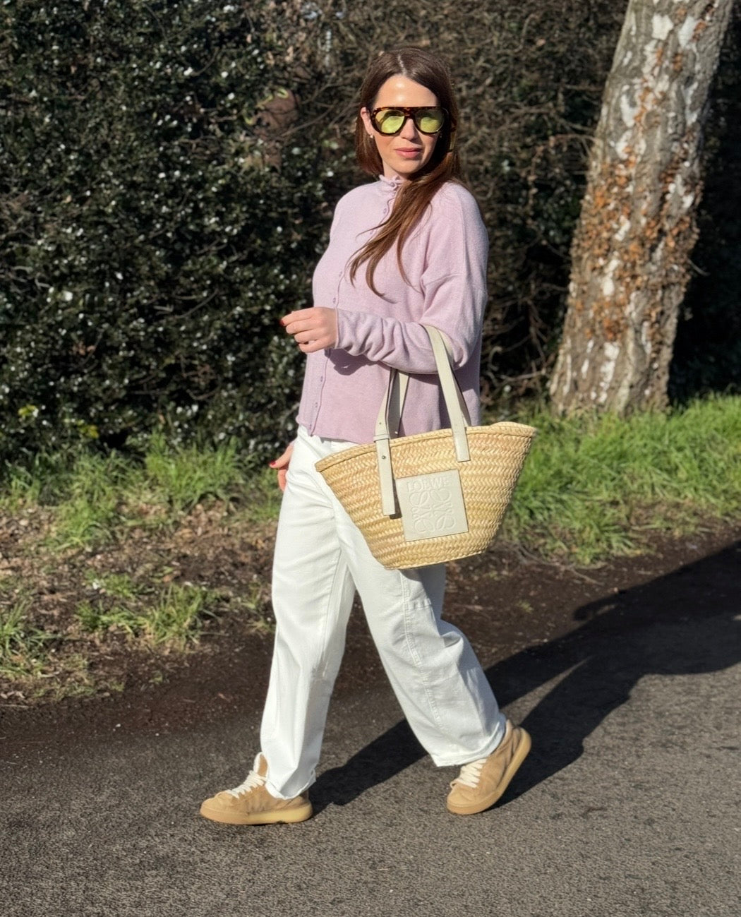 Cardigan mit Kaschmir - Flieder